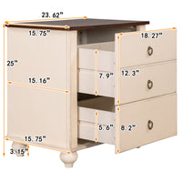 Thumbnail for 3 Drawer nightstand - Vintage nightstands