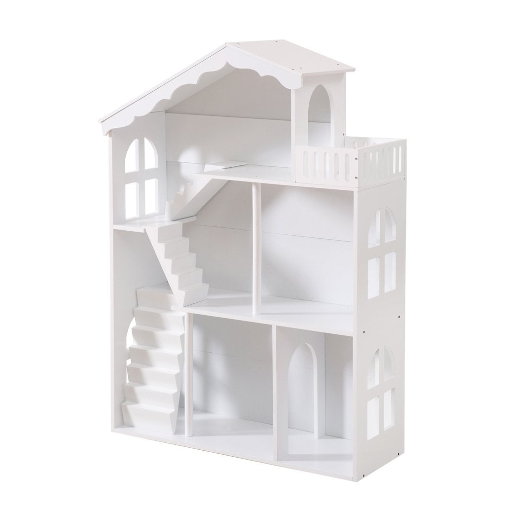 White Kids Dollhouse Bookcase