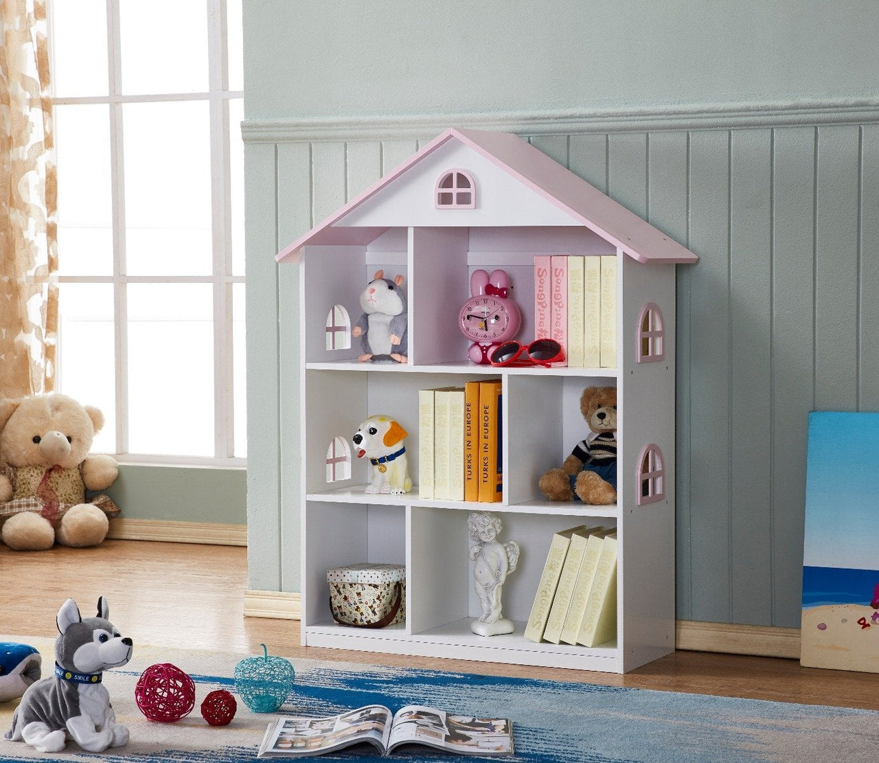 Kids Dollhouse Bookshelf