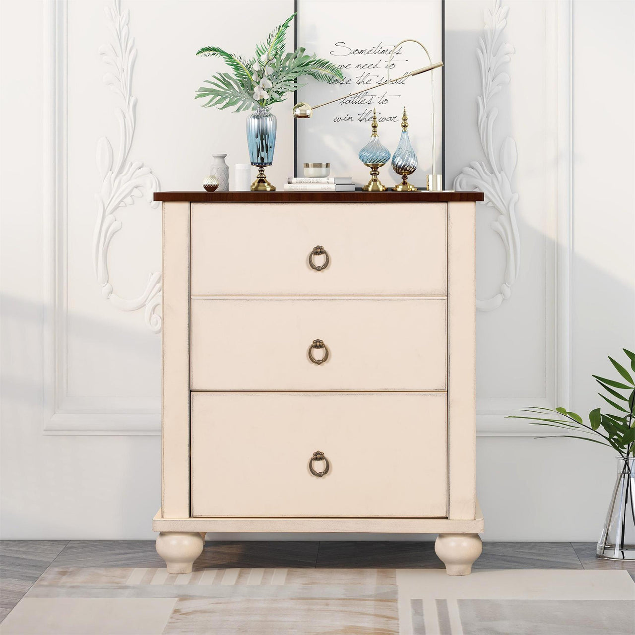 3 Drawer nightstand - Vintage nightstands