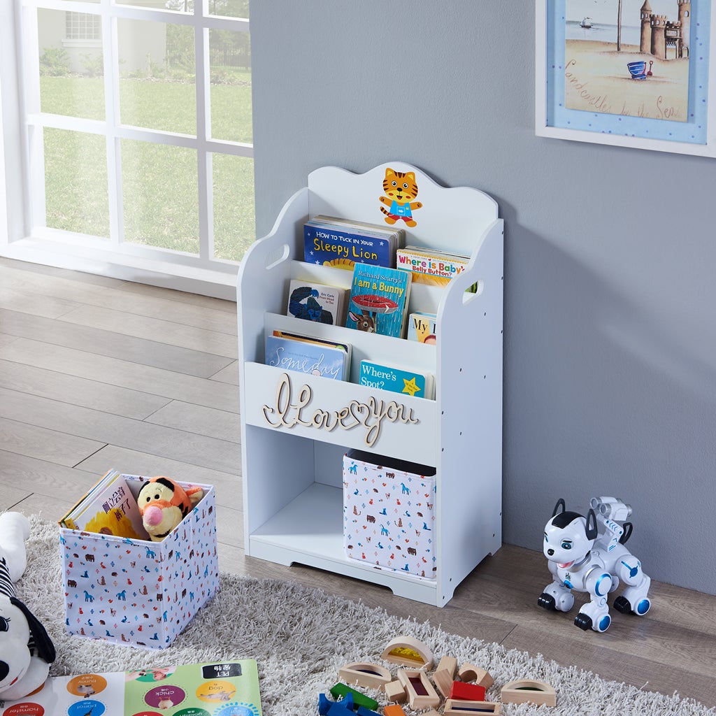 white low bookcase