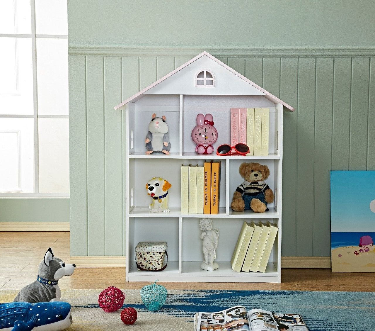 Kids Dollhouse Bookshelf