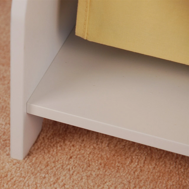 Modern white magazine bookshelf