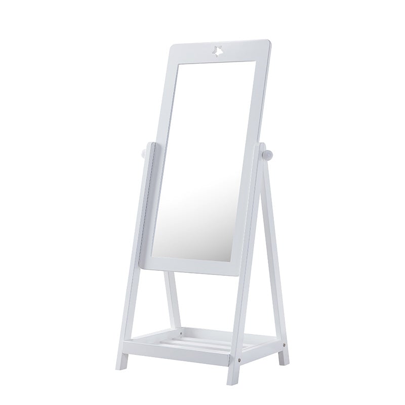 White standing mirror