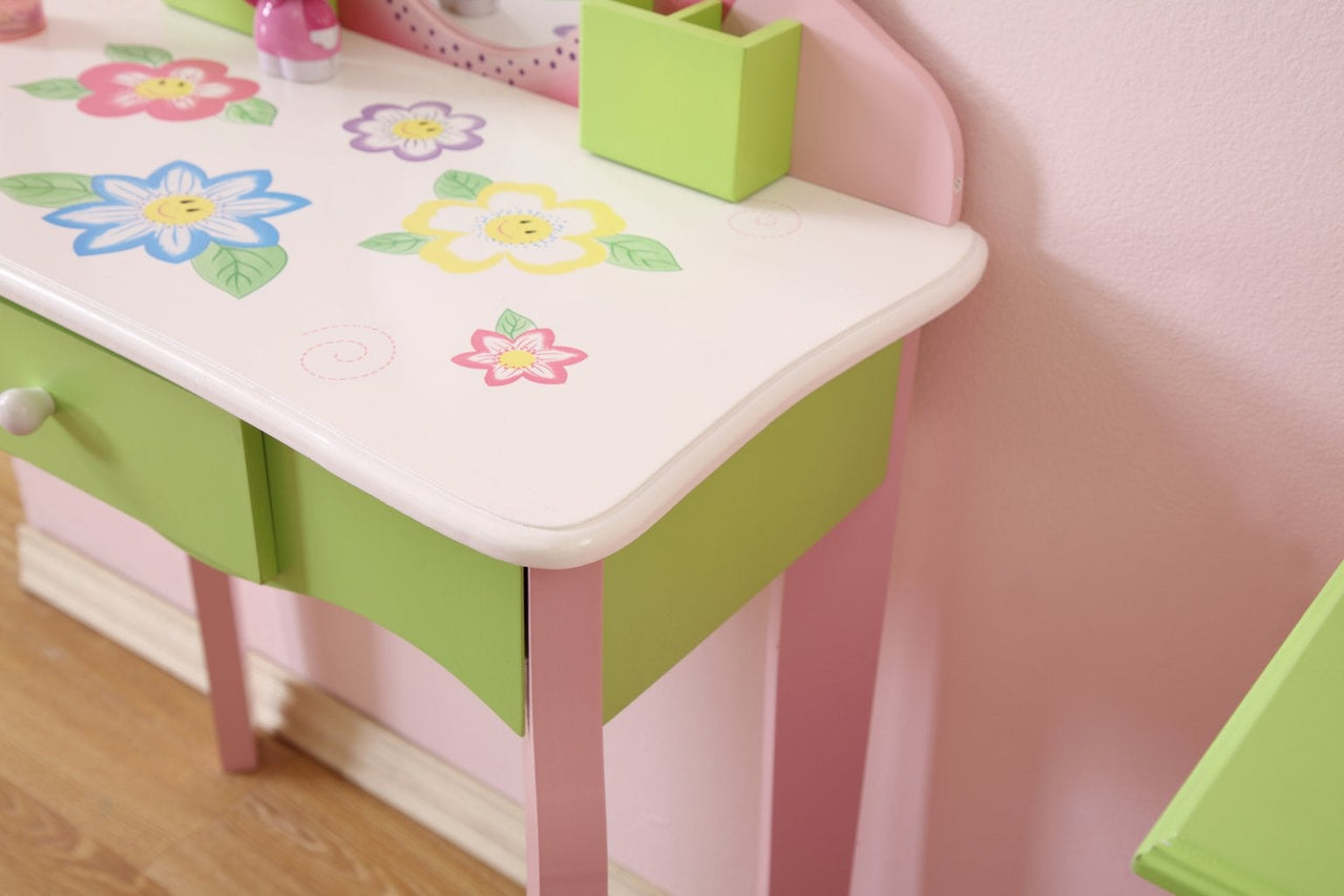 White Kids Dresser with Mirror