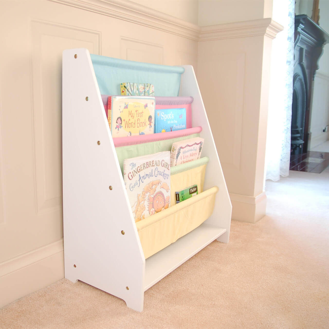 white bookshelf