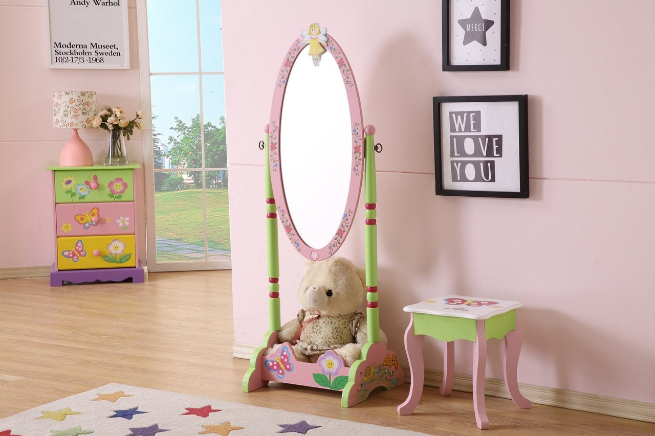 wood frame mirror