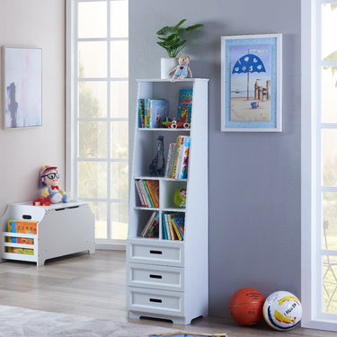 Small white bookcase