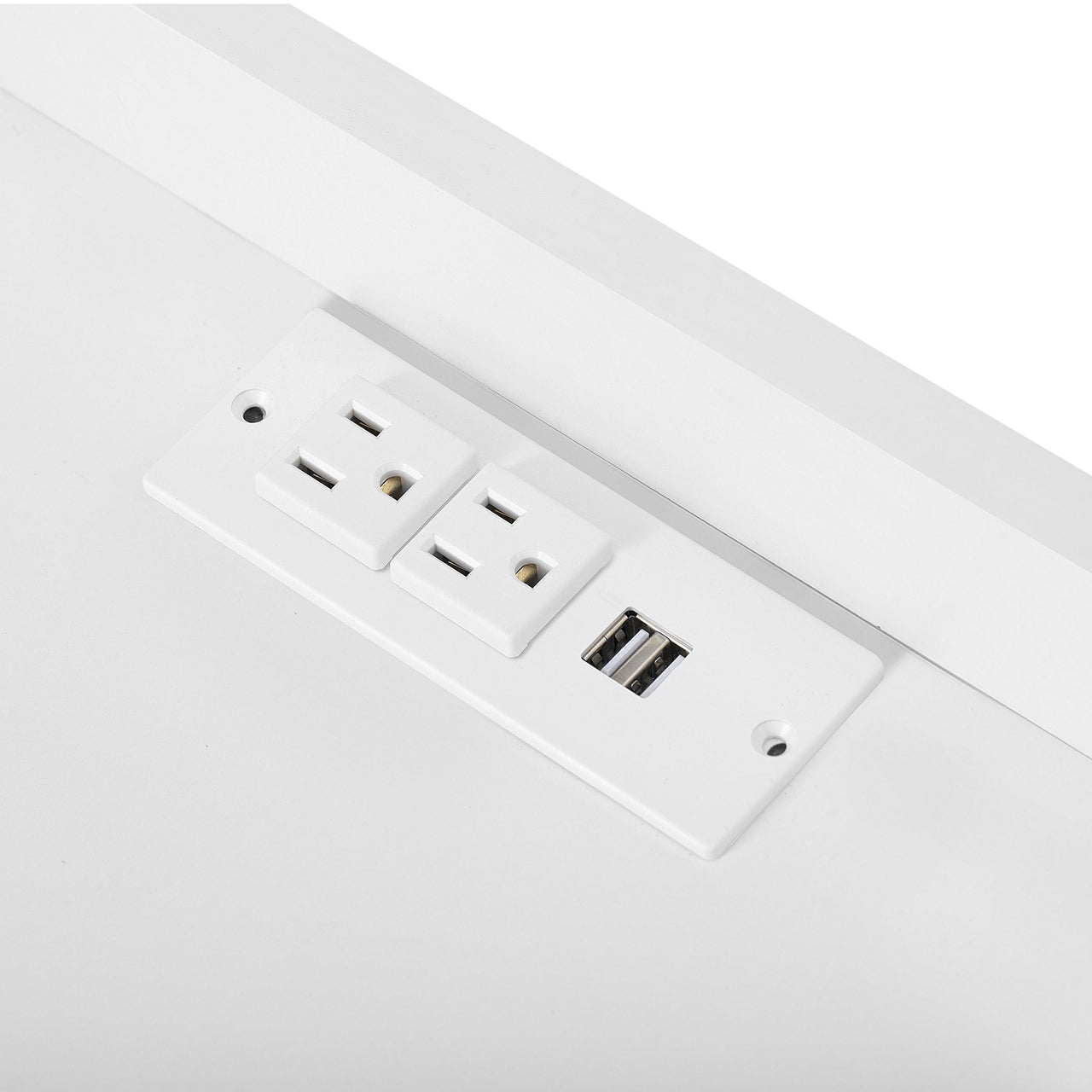 white bedside table