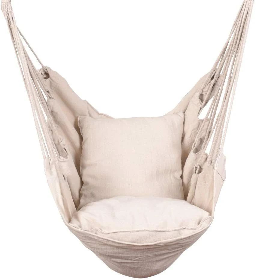 white hanging chair